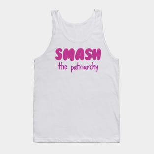 smash the patriarchy bubble letters Tank Top